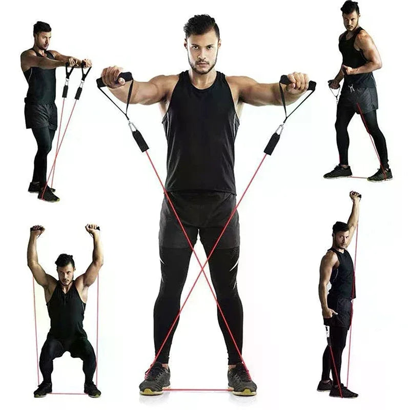 11 Piece Set Of Muscle Training Straps, Multifunctional Fitness Tension Strap, Fitness Tension Training Harness, Elastic Rope