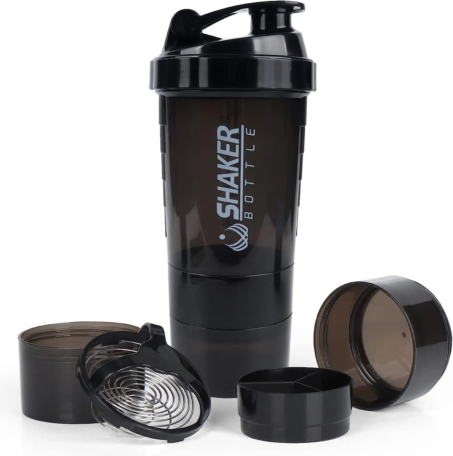 500ML Shaker Cups Portable Protein Powder Shaker Water Bottles Outdoor Sports Milkshake Kettle Gym Fitness Mixing Shake Cup