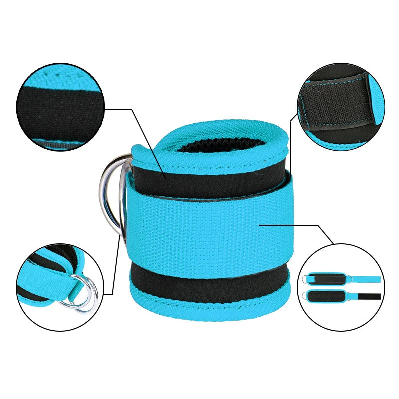 1PC Fitness Gantry Ankle Buckle Training Leg and Hip Training Device Double D Tension Foot Ring Legging Strap Ankle Accessories