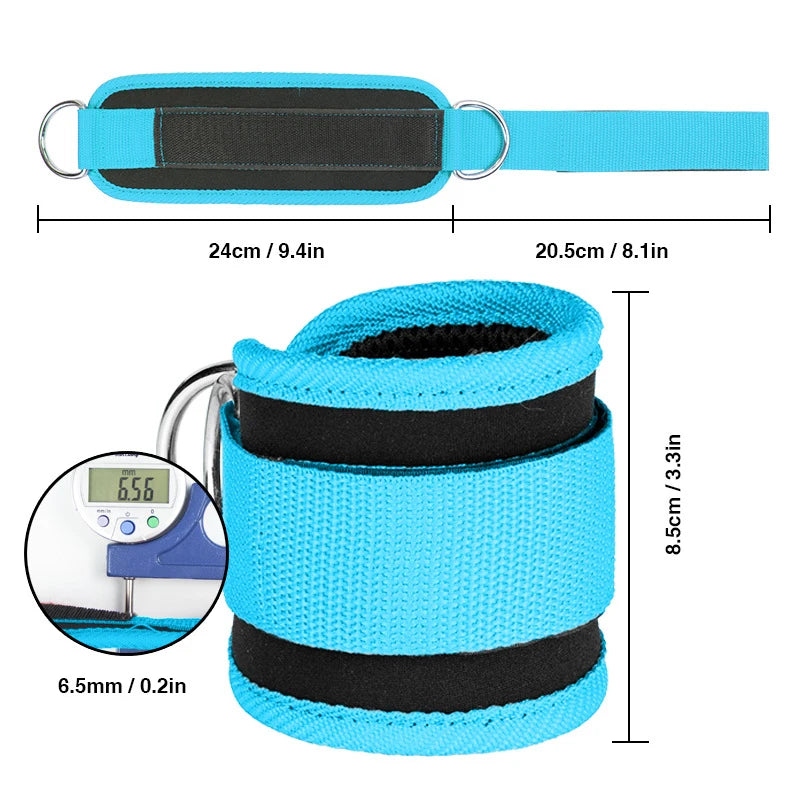 1PC Fitness Gantry Ankle Buckle Training Leg and Hip Training Device Double D Tension Foot Ring Legging Strap Ankle Accessories