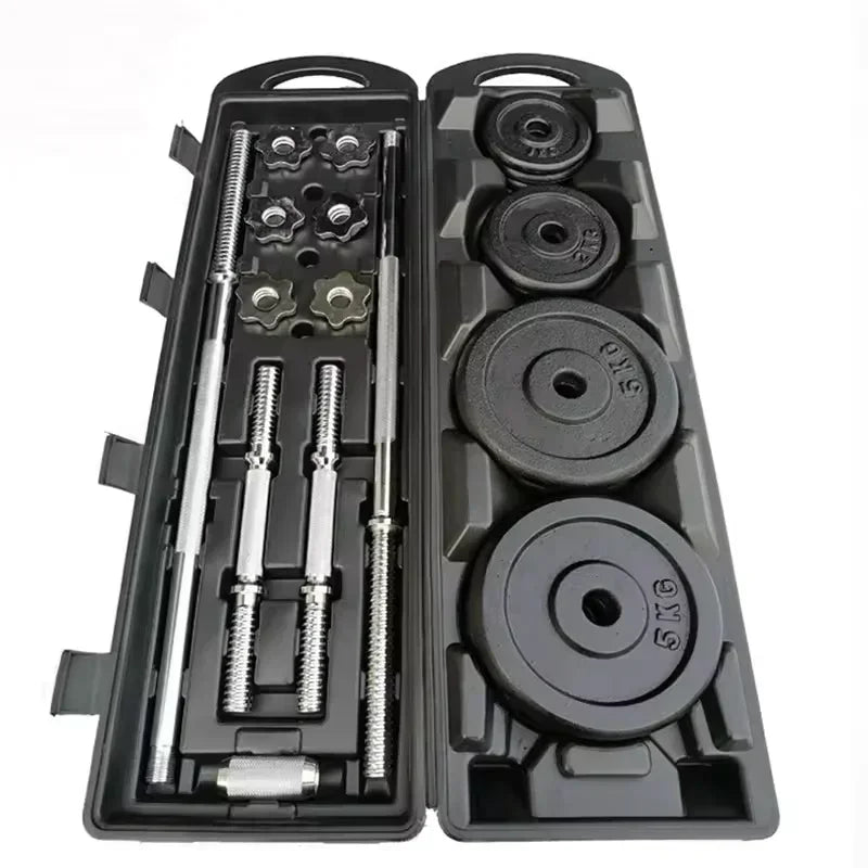 10kg 15kg 20kg 30kg Gym Home Weightlifting Dumbbells with Box Painted Black Painted Cast Iron Dumbbells Barbell Set.